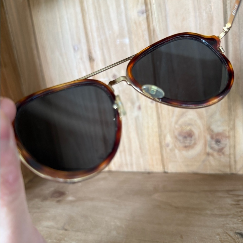 CELINE Classic dark lens Aviator tortishell Sunglasses - Picture 10 of 12